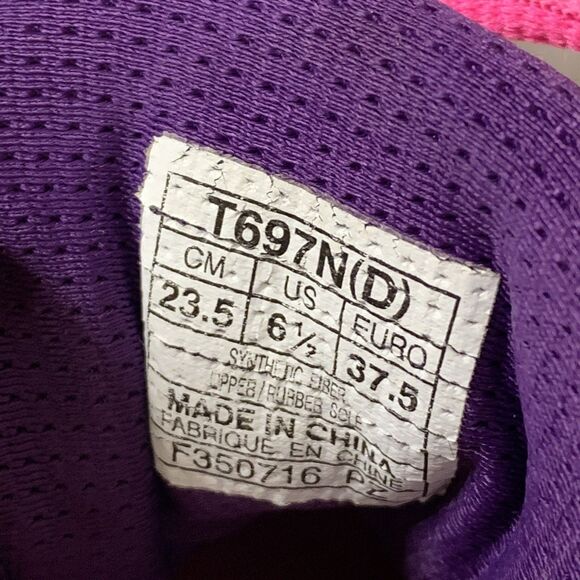 Womens Asics GEL-Kayano 23 Running Shoes Silver/Pink/Purple Size 6.5 - Picture 2 of 8